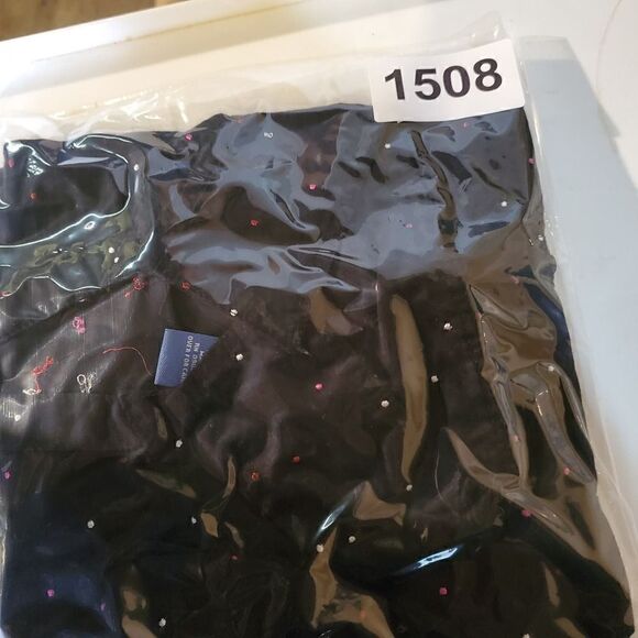 Lilu Shirt Womens Medium Black Long Sleeve Button Up - Picture 7 of 7